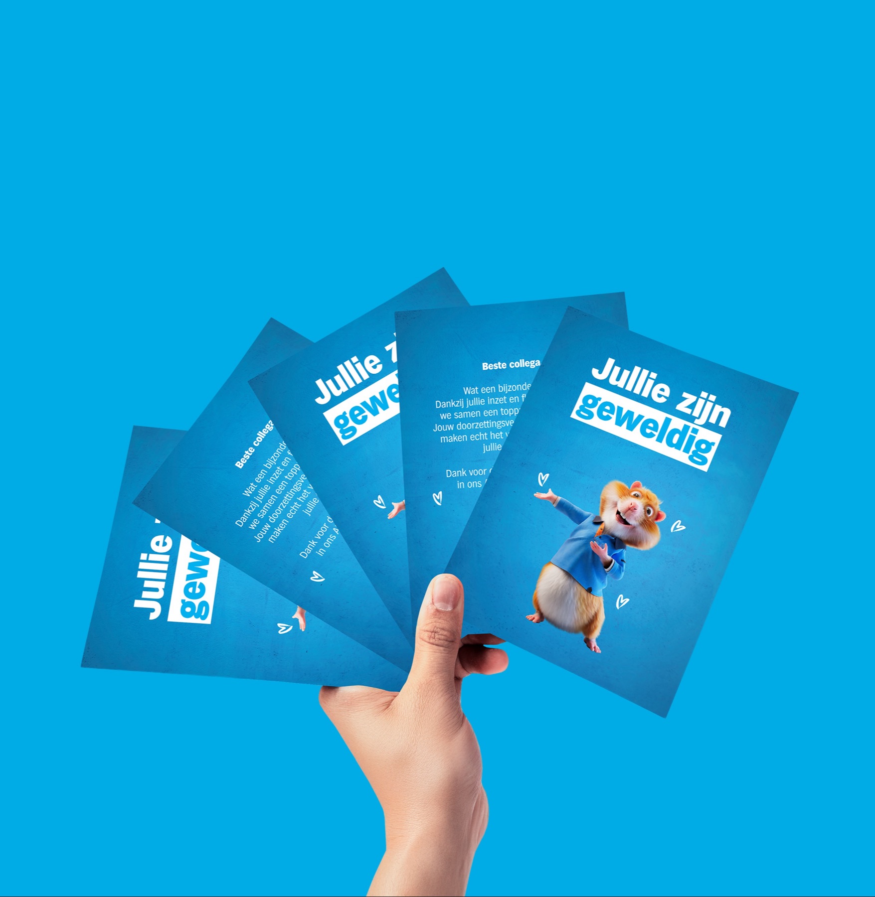 Gedrukte Albert Heijn-bedankkaart voor medewerkers