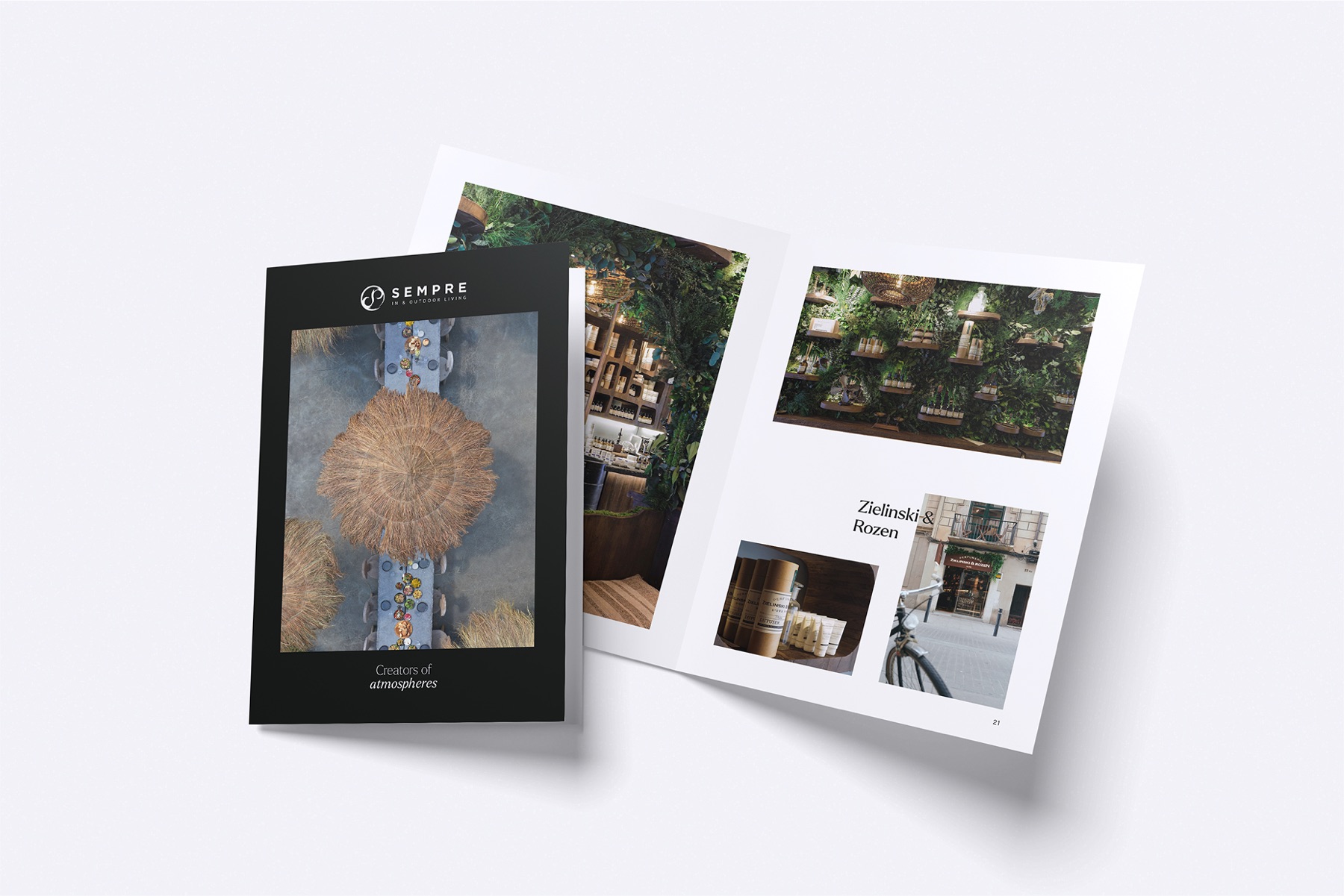 Sempre-lookbook met fotografie en merkcommunicatie